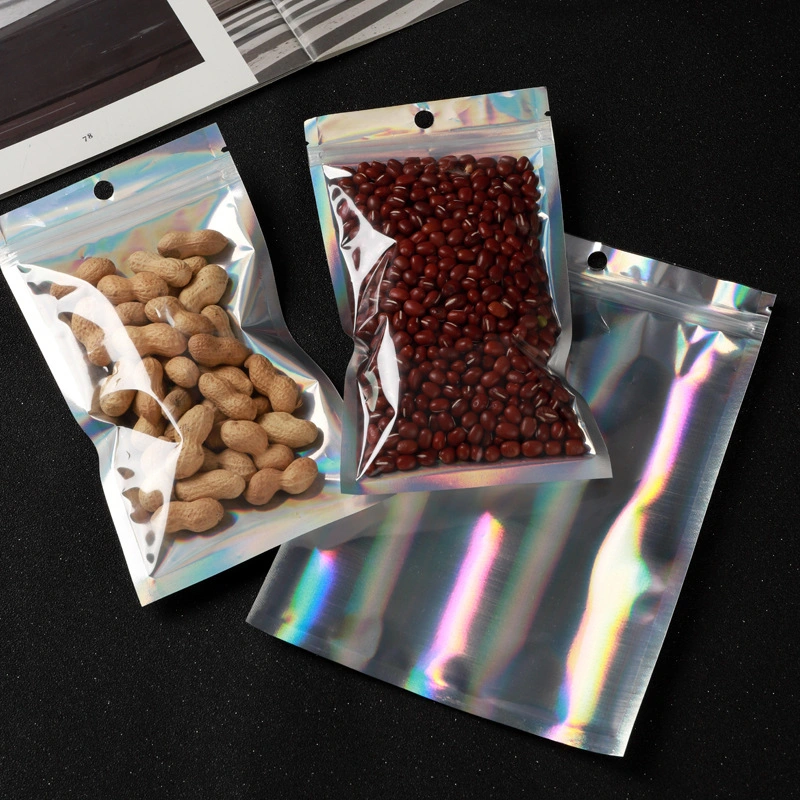Low MOQ Custom Printed Holographic Rainbow Translucent Electronic Packaging Metallic Laminated Static Shielding ESD Plastic Bag