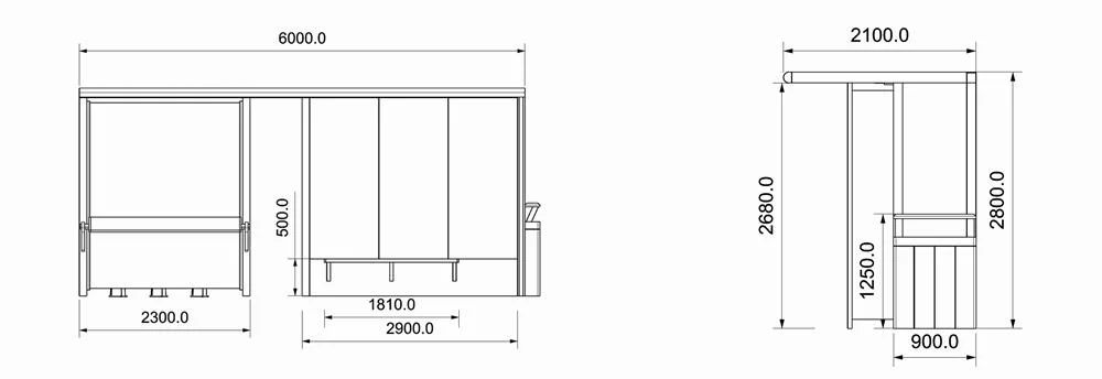 Smart City Solar Energy Intelligent Bus Stop Station Bicycle Shelter