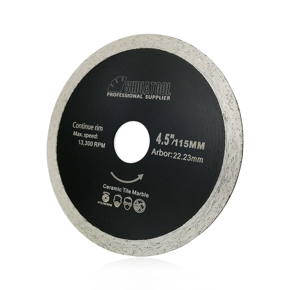 Diameter 115mm Hot-Pressed Continue Rim Diamond Cutting Blade