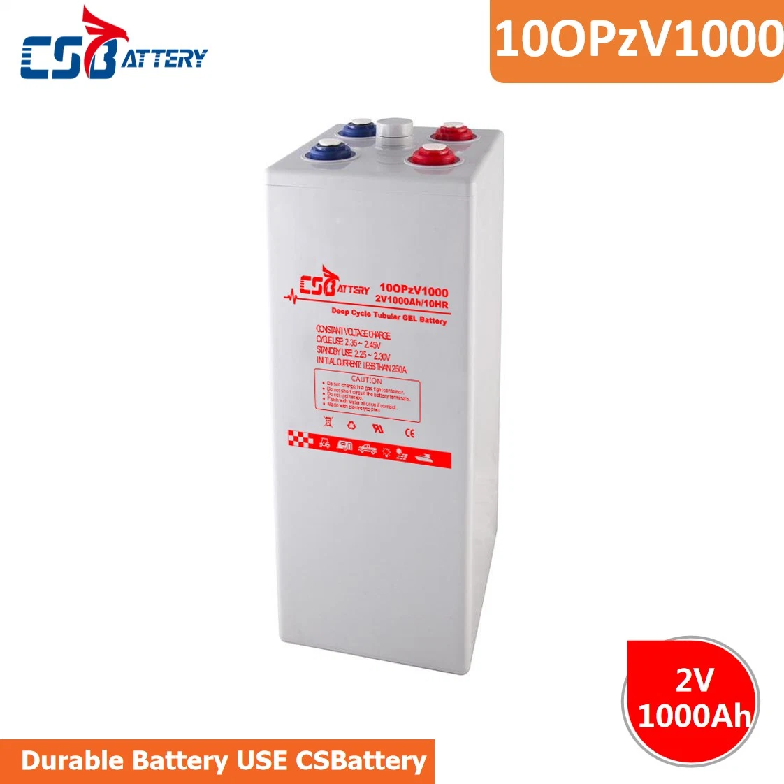 Bateria Csbattery 2V 200ah/420ah/500ah/600ah//800ah/1000ah bateria de gel tubular Opzv Solar/UPS/LED-Light/Solar-System/Emergency-Power-Systems/Opzs/CSM