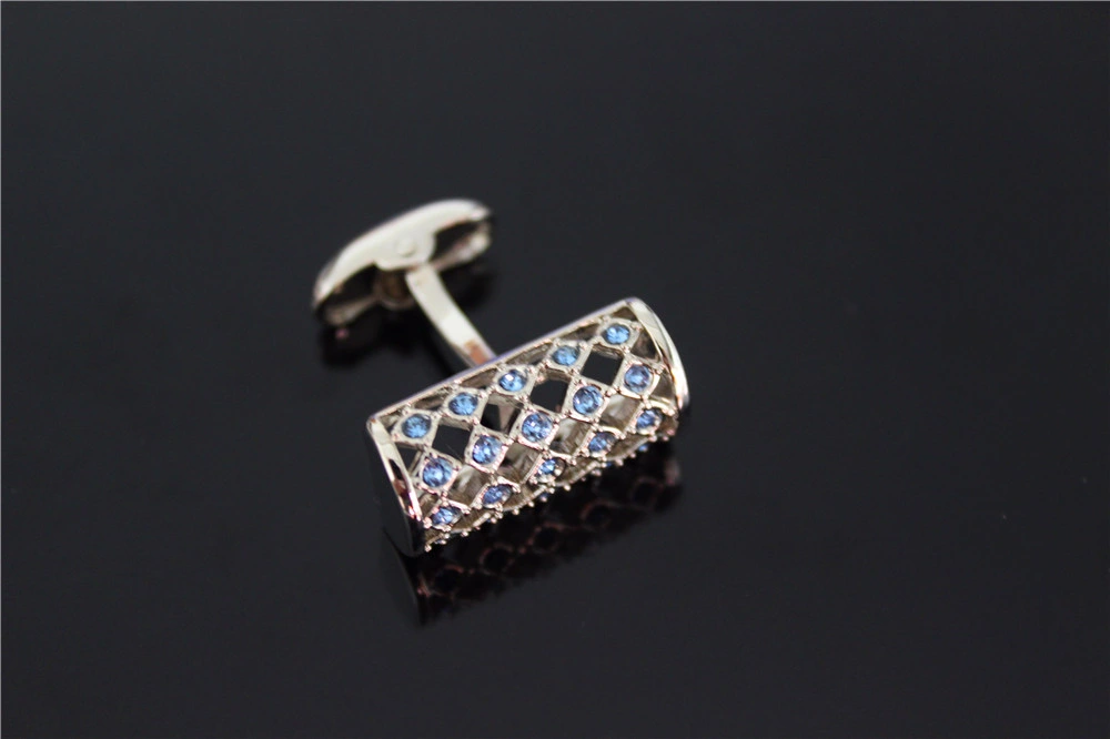 China Manufacturer Factory Price Men's High Quality Fashion Metal Cufflinks with Stones