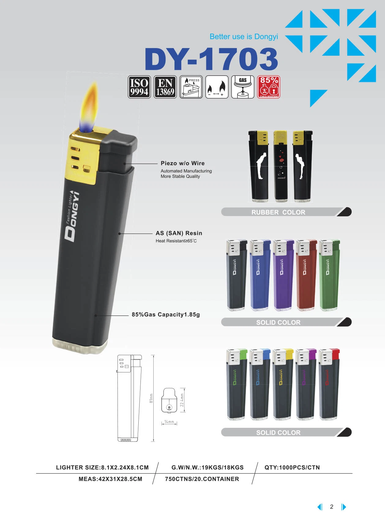 Manufactures Encendedores Five Colors Briquet Plastic Lighter with Disposable Refillable
