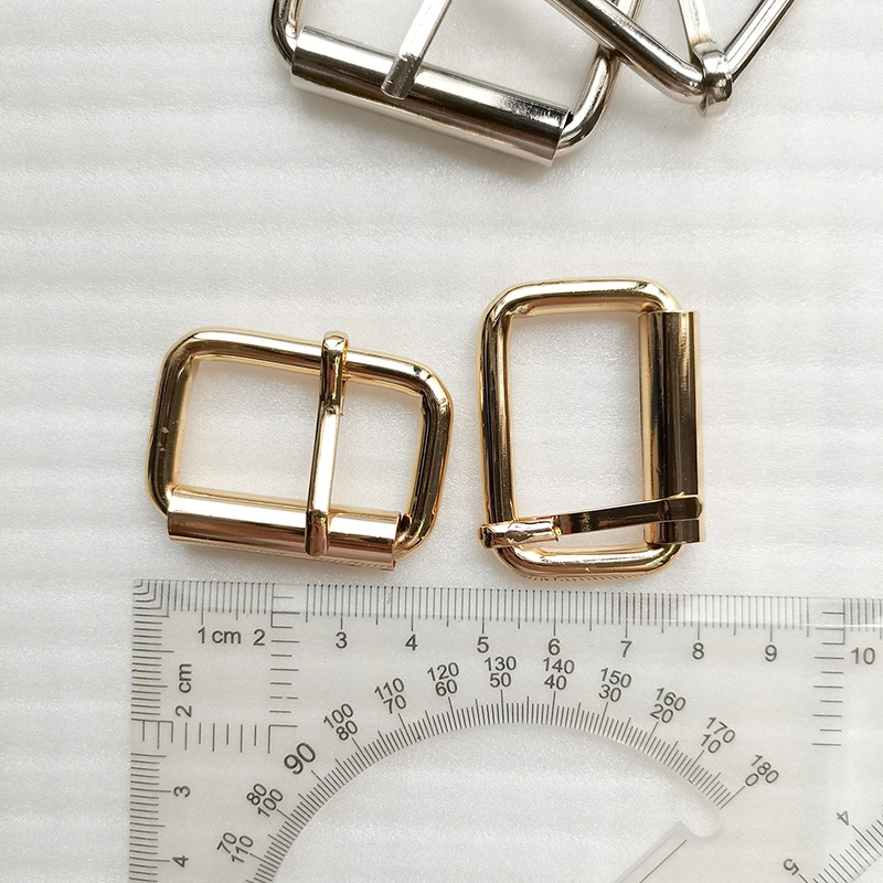 Gold Nickel Metal Pin Buckle Square Belt Buckles Decoration