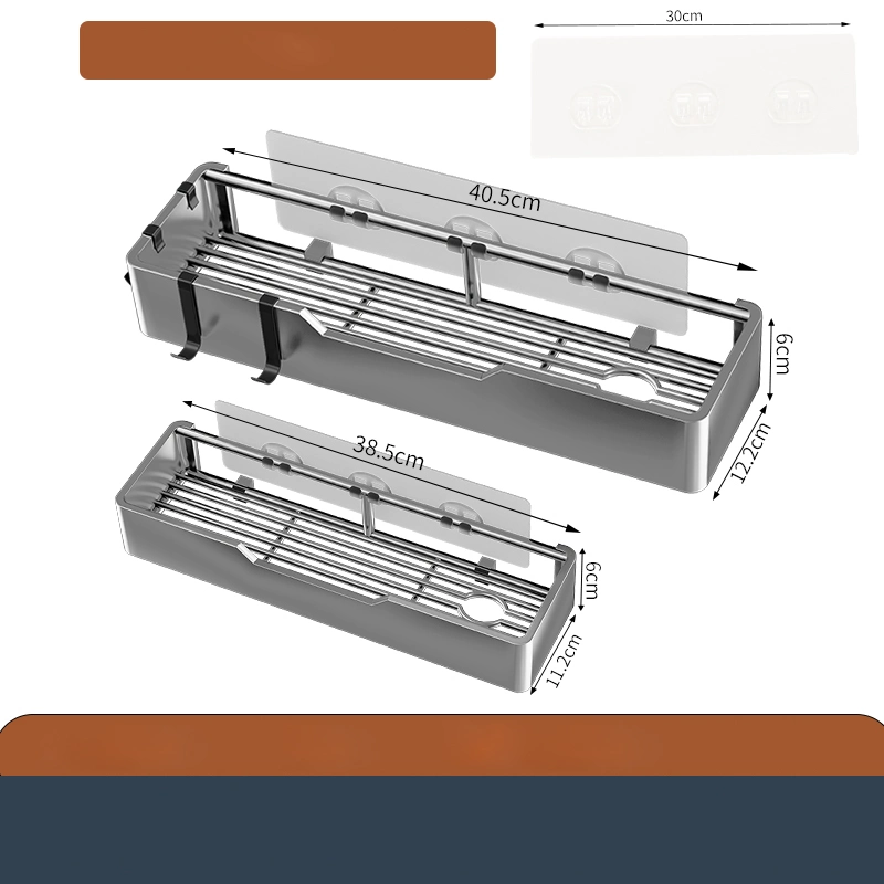 Prateleira de banheiro grosso adesivo parede Caddy Bath Corner chuveiro Prateleiras