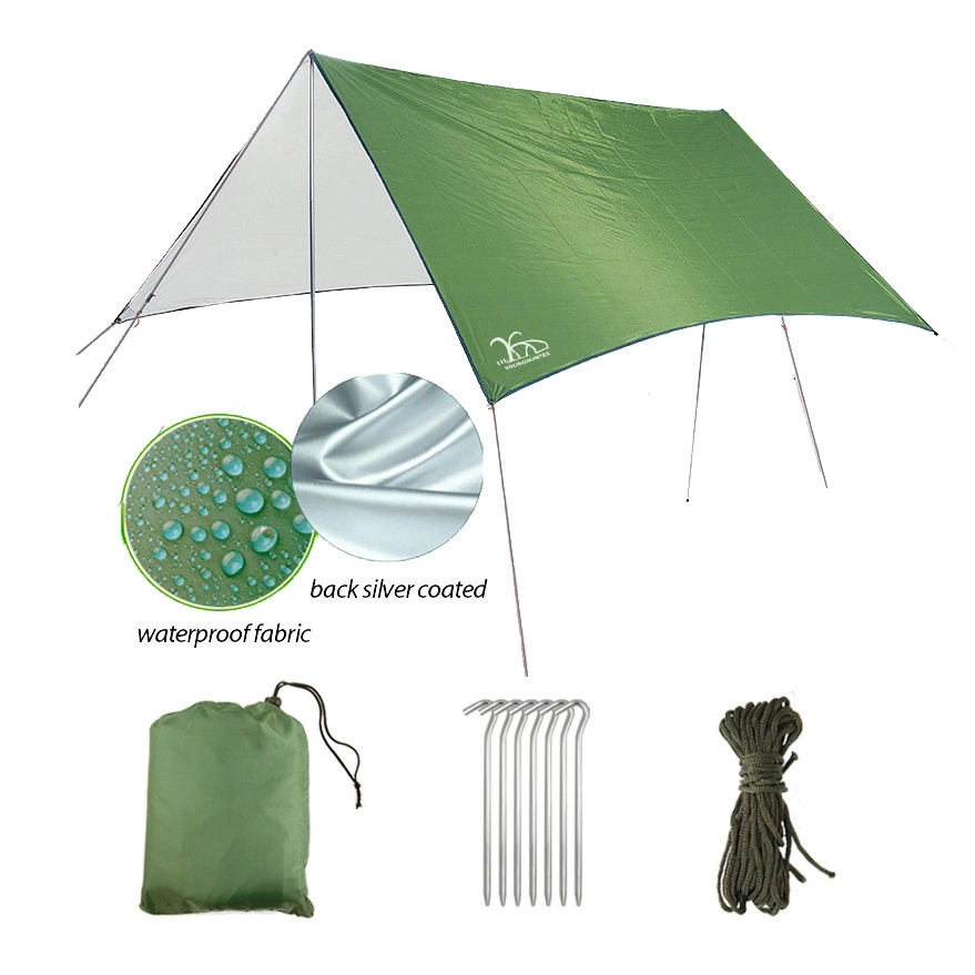 Наружный капуч Tent Rain Fly TARP 190t нейлоновый рипстоп PU 2000 водонепроницаемый легкий корпус для выживания экипировки для кемпинга