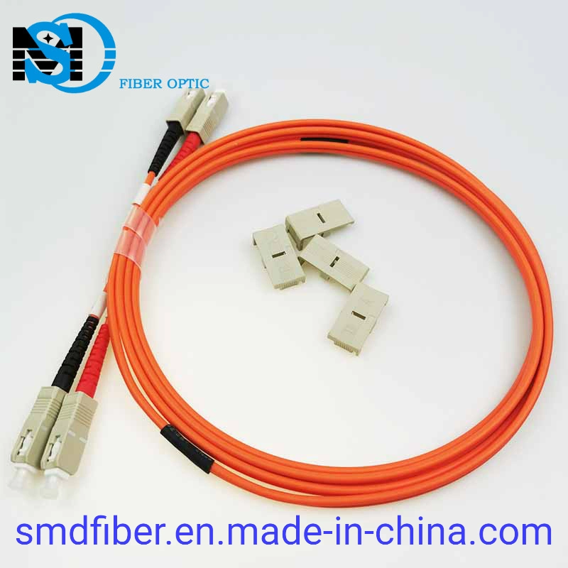 Fibra óptica multimodo SC/Upc-Sc/UPC de cable dúplex PVC LSZH