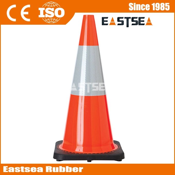 Laranja/ Amarelo/ Verde de Cal PVC Flexível Segurança Rodoviária Cone de Trânsito