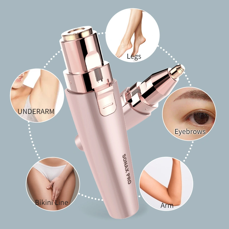 Marske Sn-8711 2 in 1 Rechargeable Electric Lady Shaver Epilator Body Hair Removal Razor Trimmer