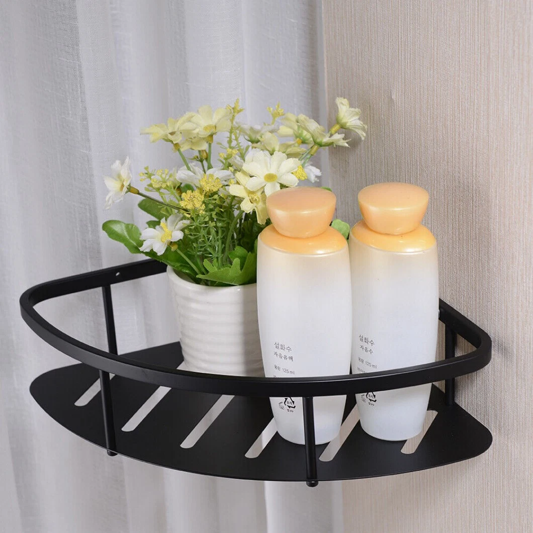 Corner Basket Shower Caddy Bathroom Rack Wall Mount Shelf Towel Holder S/S 304 Bath Storage