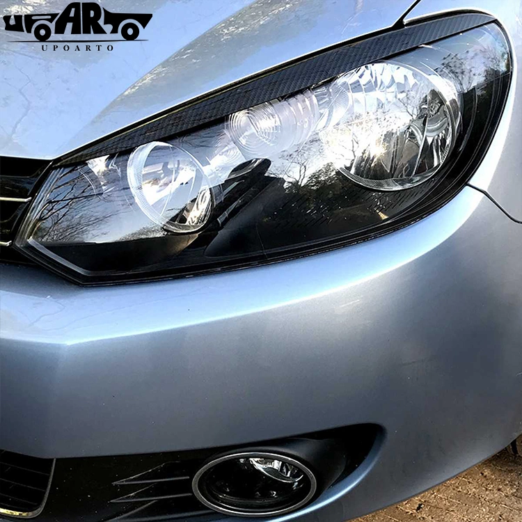 Factory Wholesale/Supplier Shiny Black Front Headlight Cover Lamp Eyebrows for VW Golf 6 Mk6 2008-2013