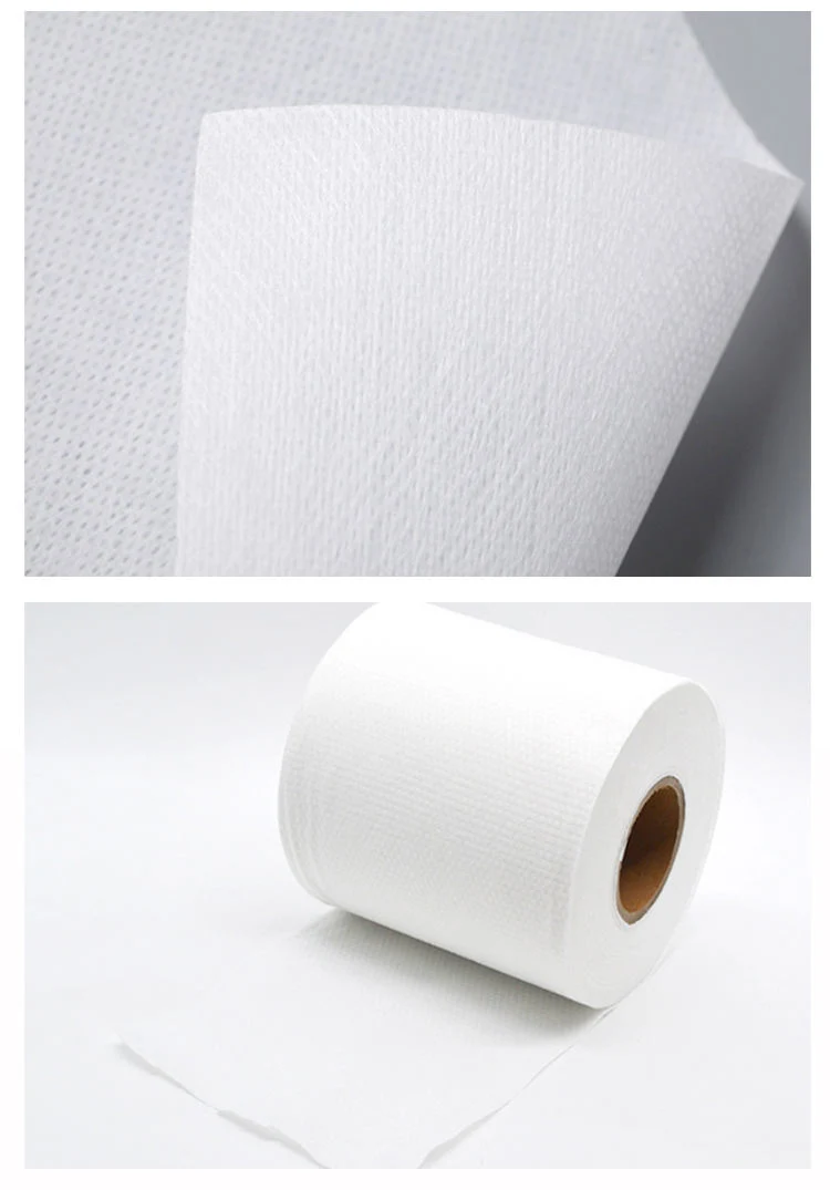 Viscose+Spunlace Non-Woven polyester Tissu utilisé pour textiles Lingettes sèches