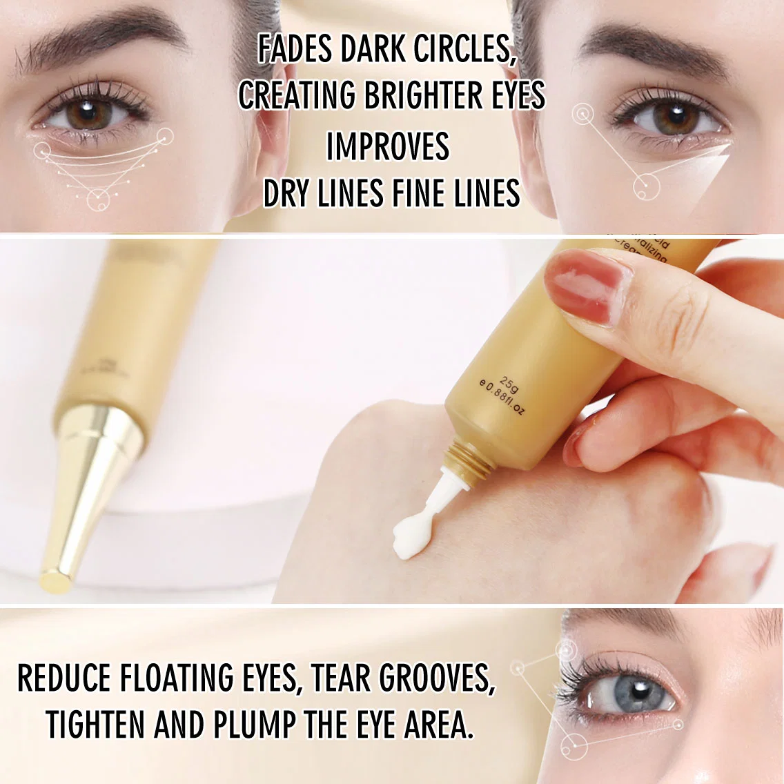 Eyes Care Eye Cream High quality/High cost performance  Anti Aging Repairing Dark Circles Hyaluronic Acid Firming Revitalizing Eye Cream