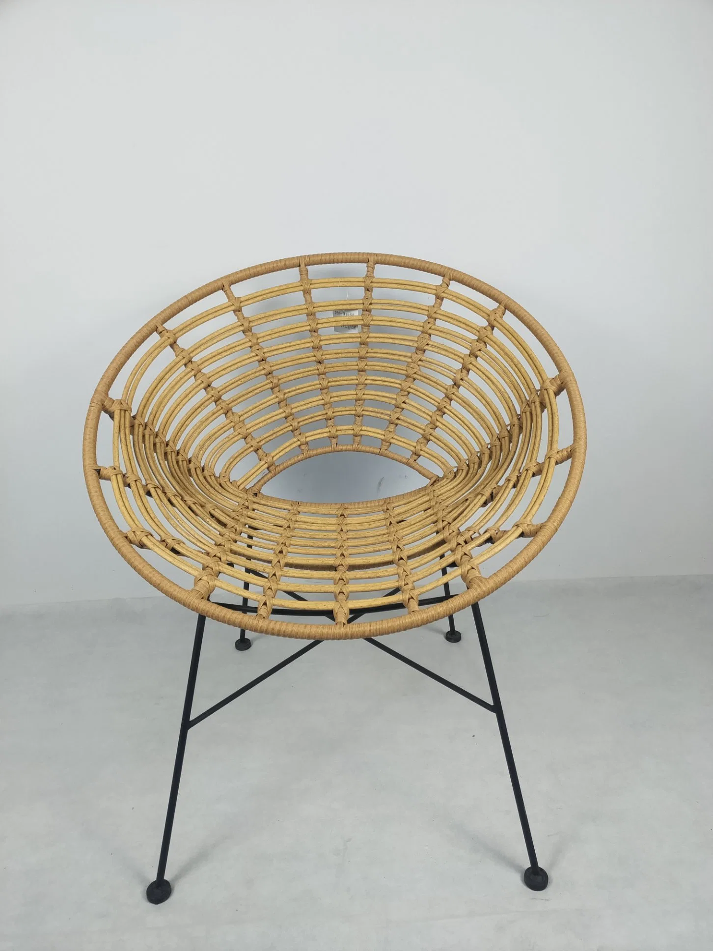 Synthetic Rattan PE Round Wood Wicker Woven Chairs Leisure Furniture