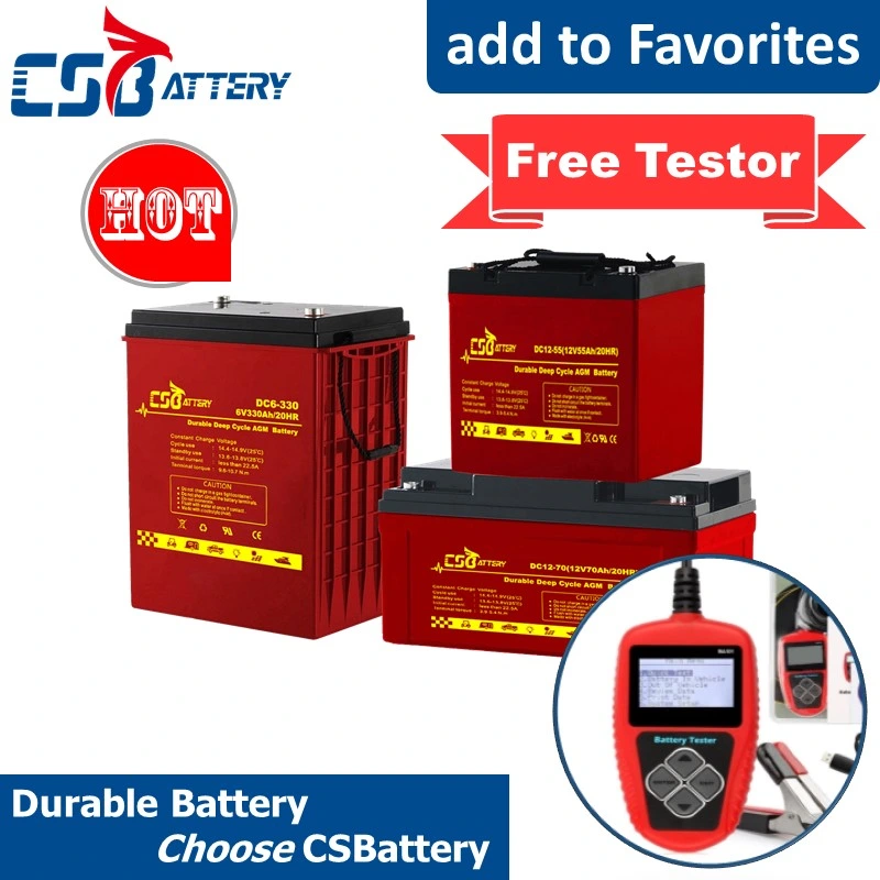 Csbattery 12V200AH Bateria de ciclo profundo Terminal Frontal AGM la batería para el almacenamiento Backup-Power Wind-Energy/oferta/ups-System/Ada