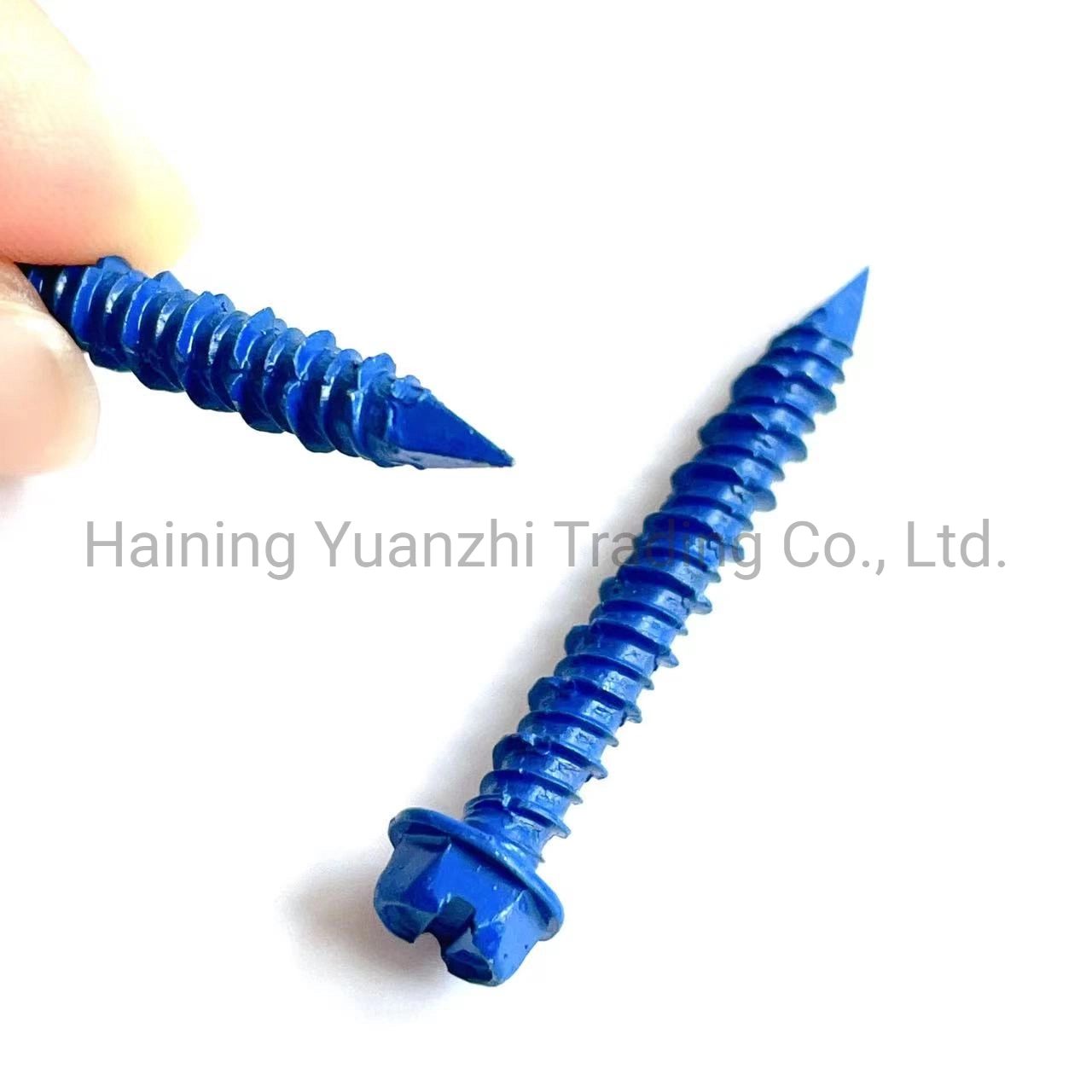 1/4 Inch C1022 Hex Head Slotted Drive 1000 Hours Blue or White Ruspert Tapcon Concrete Screws