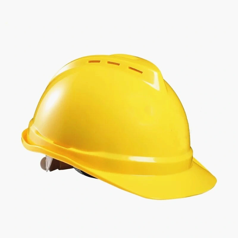 Cheap Peice HDPE Materials V Type Safety Helmet with Vent