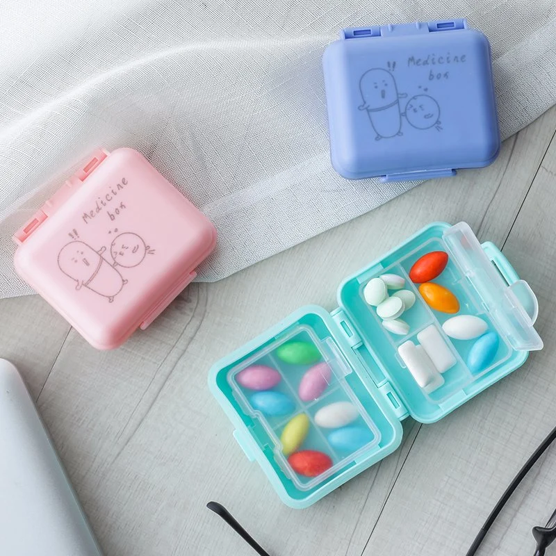 Portable Plastic Pill Box or Medicine Box