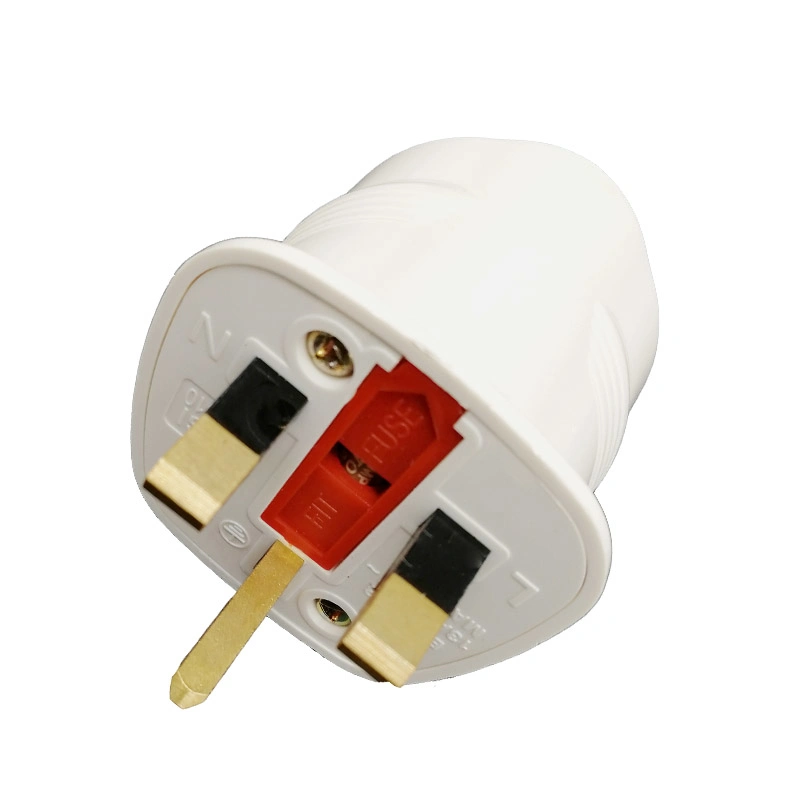 Poka Schuko Style Socket European 2-Pin to UK 3-Pin AC Mains Power Travel Visitor Adaptor