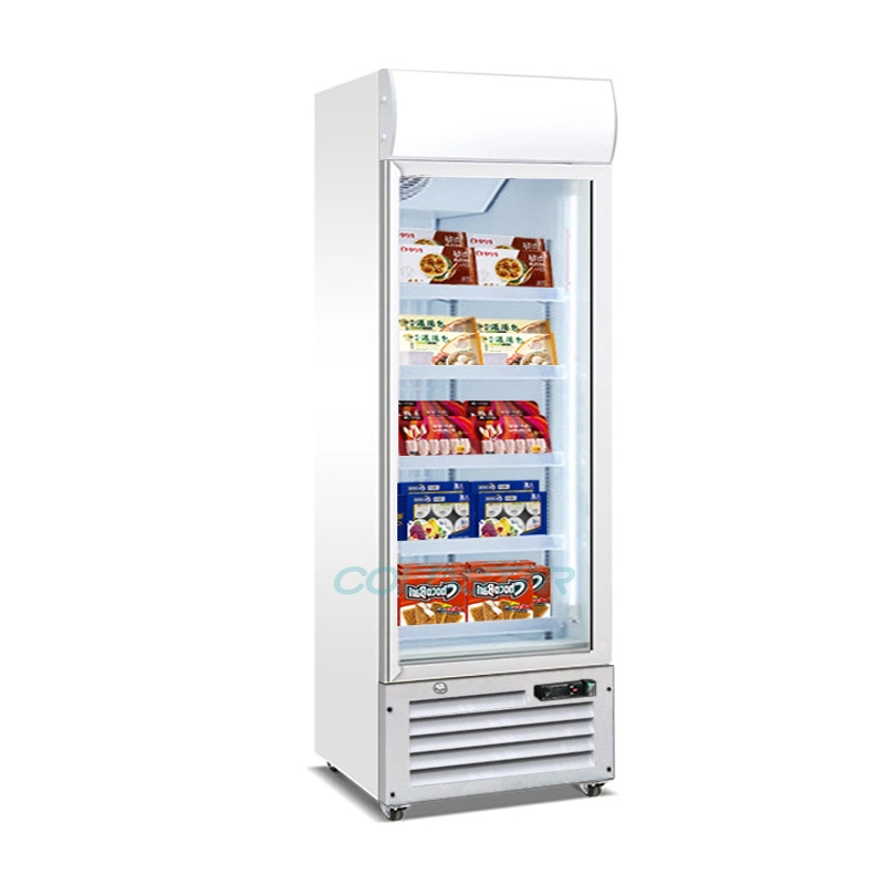 Glass Door Freezer Supermarket Frost-Free Energy-Saving Freezer Machine