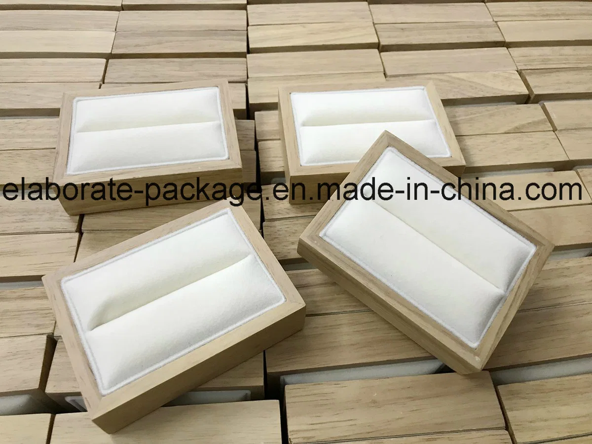 Rubber Wood Lacquered Natural Matte Painting Jewelry Display