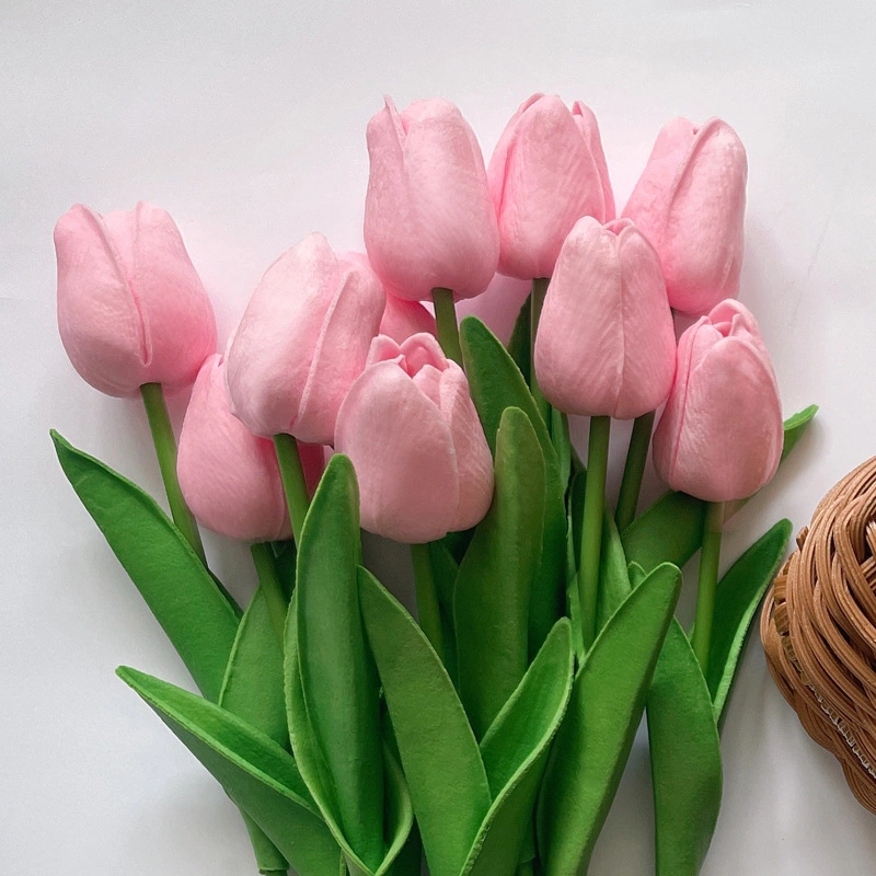 Tulip para la fotografía de boda decoración PU flor artificial