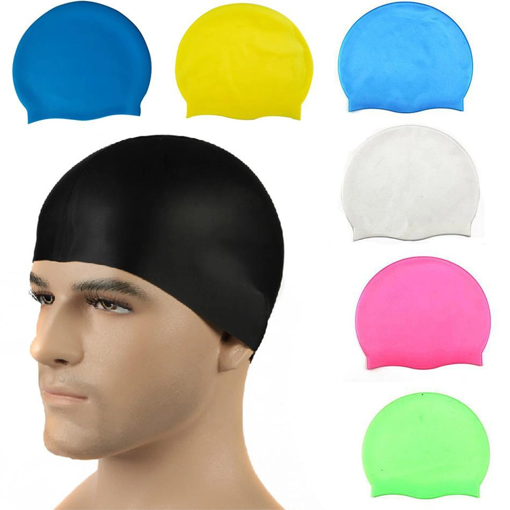 À la mode Impression logo personnalisé antibactérien Windproof Quick Dry respirant drôles de chapeaux chapeaux de natation en PVC souple en silicone nager en nylon Lycra Latex Polyester Cap