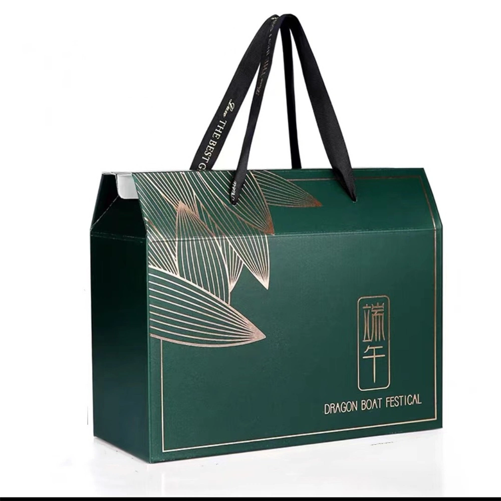 New Green Dragon Boat Festival Zongzi High Grade Packaging Box Gift Paper Creative Customization Universal Corrugated Package Box