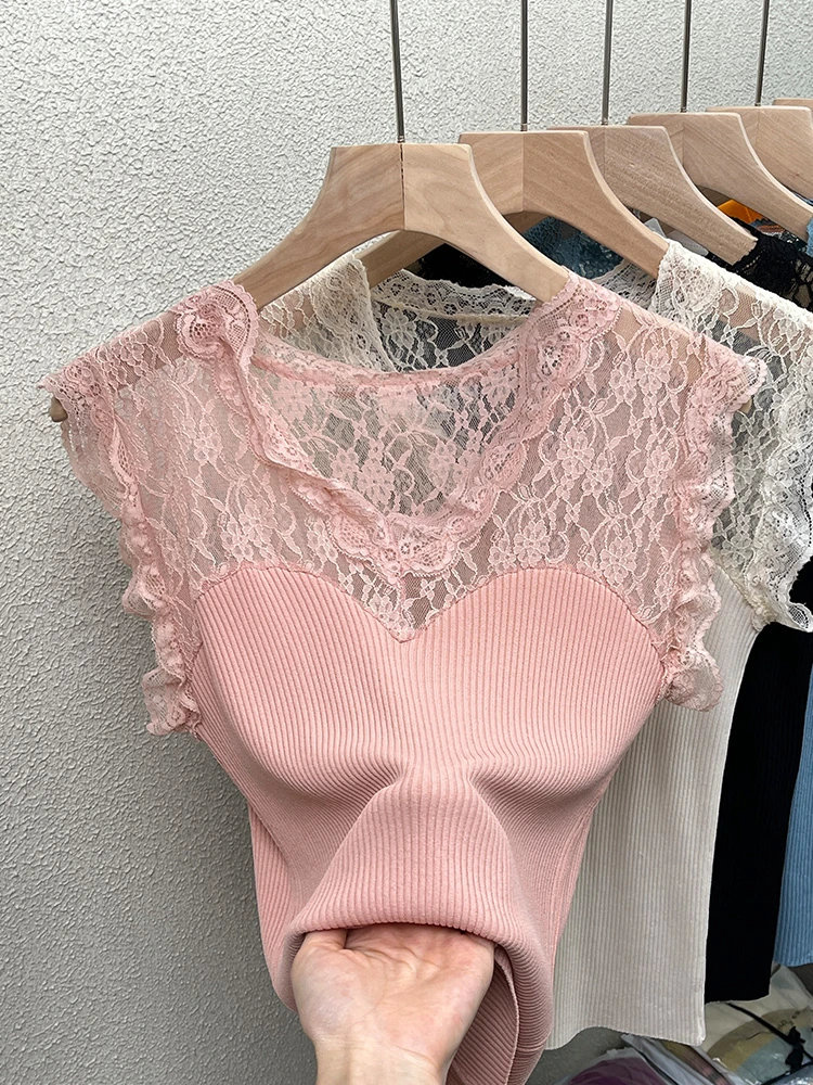 Sexy Lace Knitted Camisole Women's Summer Inner Wear