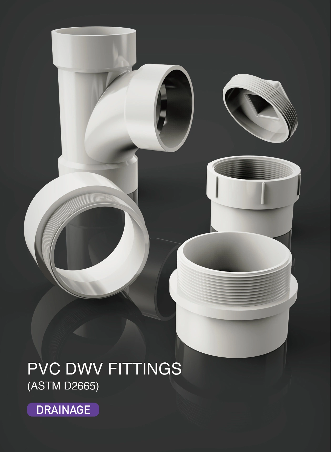 Era PVC Dwv Pipe Fitting Rain Water Outlet, ASTM D2665 for Drainage, NSF & Upc