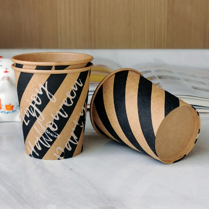 100PCS/Pack 6oz 180ml Disposable Paper Cup Office Coffee Cup Paper Cup for Hot Drinking Party Supplies Exclusively for Customization