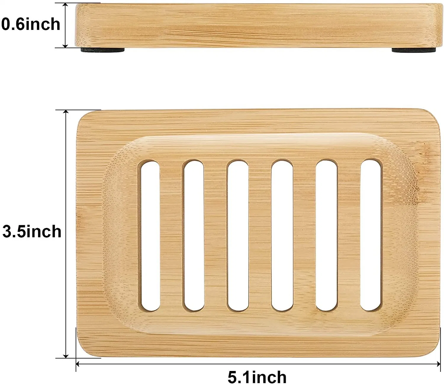 Custom Logo OEM Bamboo Wooden Soap Dish