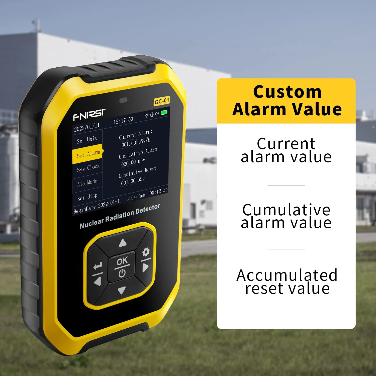 Contador Geiger Detector de radiación nuclear Dosimetro personal X γ β Detector de mármol del comprobador de radioactividad de rayos