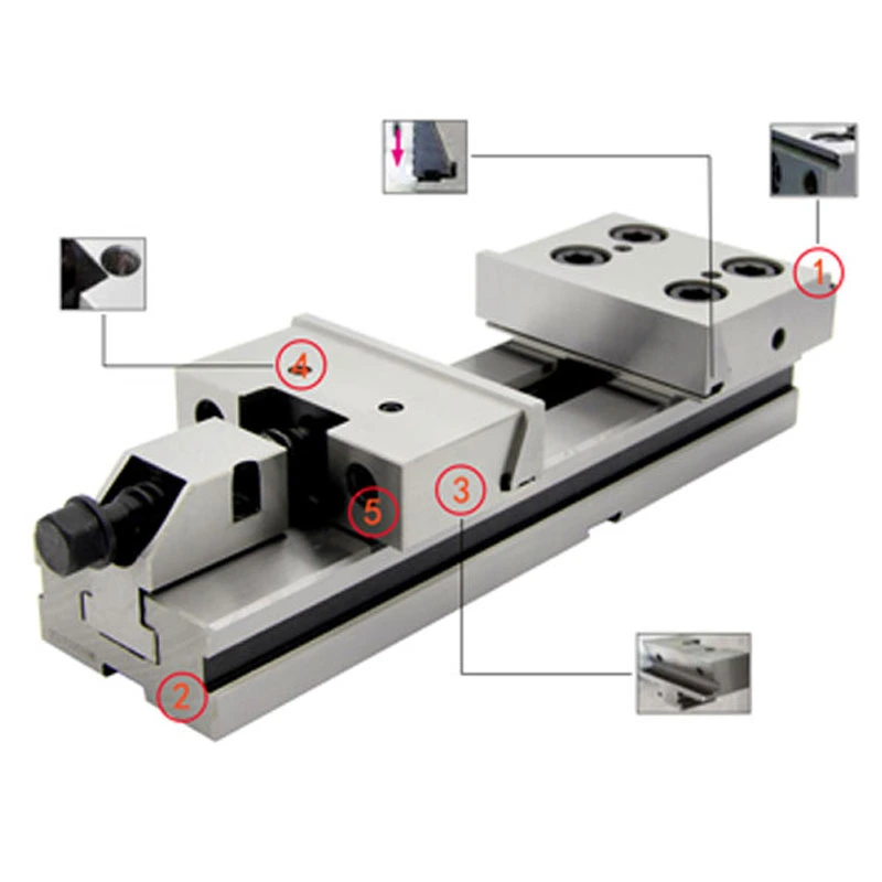 Gt125 نائب CNC Mling Modular Precision Machine Vice Popular in أوروبا