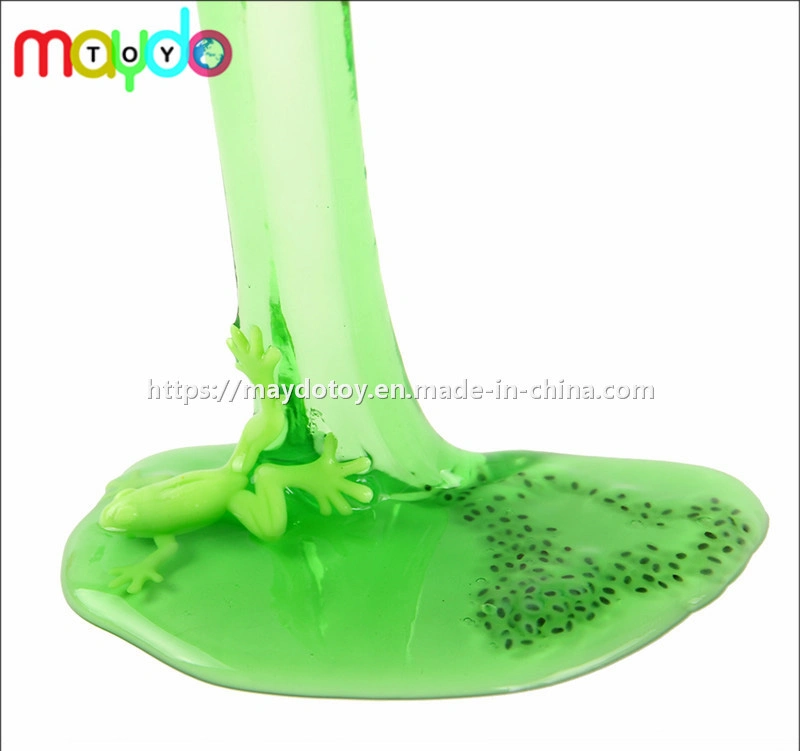 Novidade Frog Desovar Slime nojento Educacional Crystal Slime brinquedo com Inseto