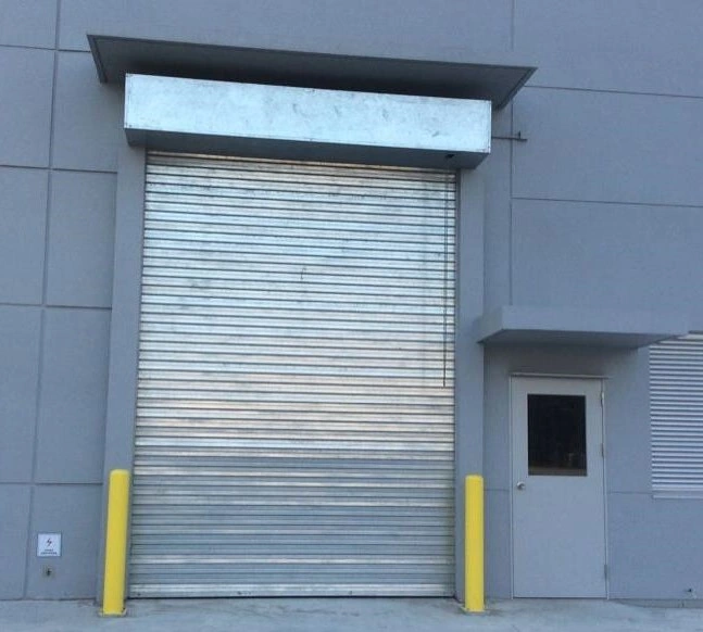 Exterior e interior Acero Metal rodillo de laminación obturador Industrial metálico Puerta de rodillo industrial de aleación de aluminio con cierre de acero