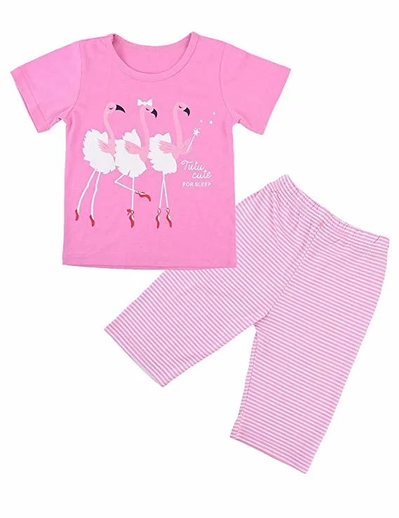 Little Girls Pajamas Toddler Short Sleepwears Kids Children Wear