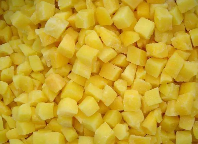 IQF frutas congeladas Yellow Peach Dice 10 * 10 mm