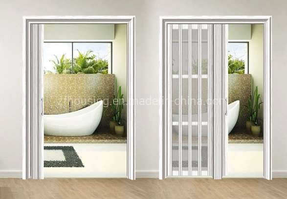 Invisible Outdoor or Interior Balcony Folding Sliding PVC Door Zf-Aw-058