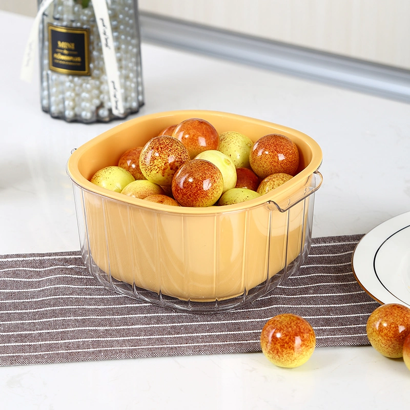 Food Fruit Drain Basket for Home Kitchen Camping Multi-Function Wash Fruit Bowl Storage Basket