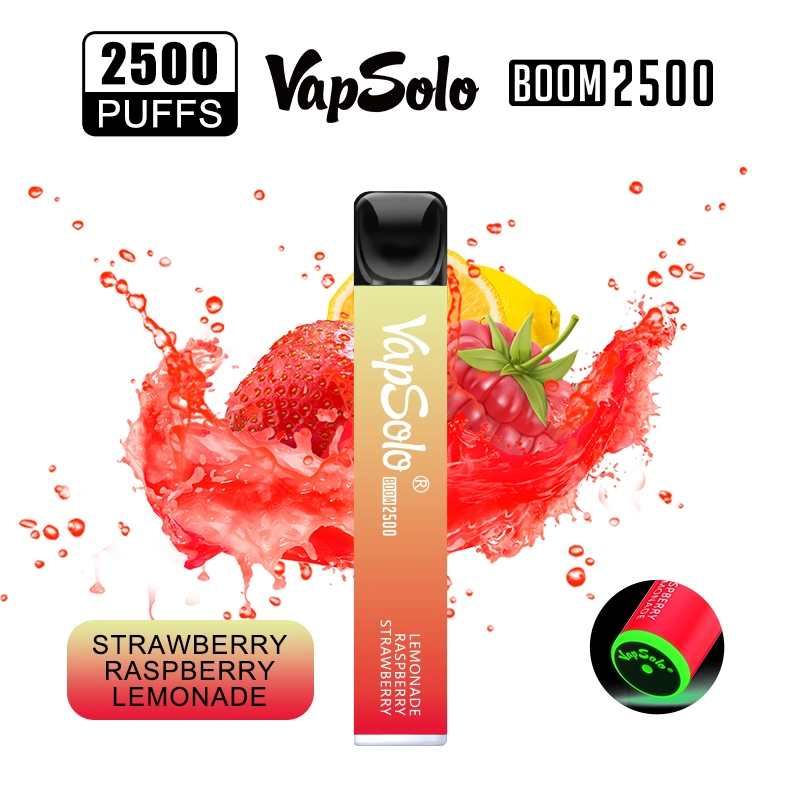 Bester Preis Vape Pen Gerät ecig Vapsolo Boom 2500puffs Großhandel Vaporizer Einweg Elektronische Zigarette Licht