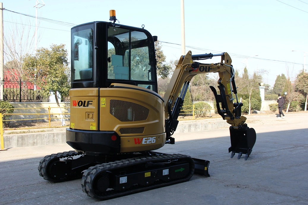 Canada Popular Mini Bagger Crawler Excavator 2.6ton Hydraulic Excavator From Wolf