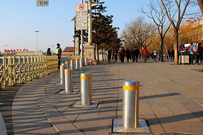 304/316 Stainless Steel Flexible Rising Bollards for Traffic Security Solution