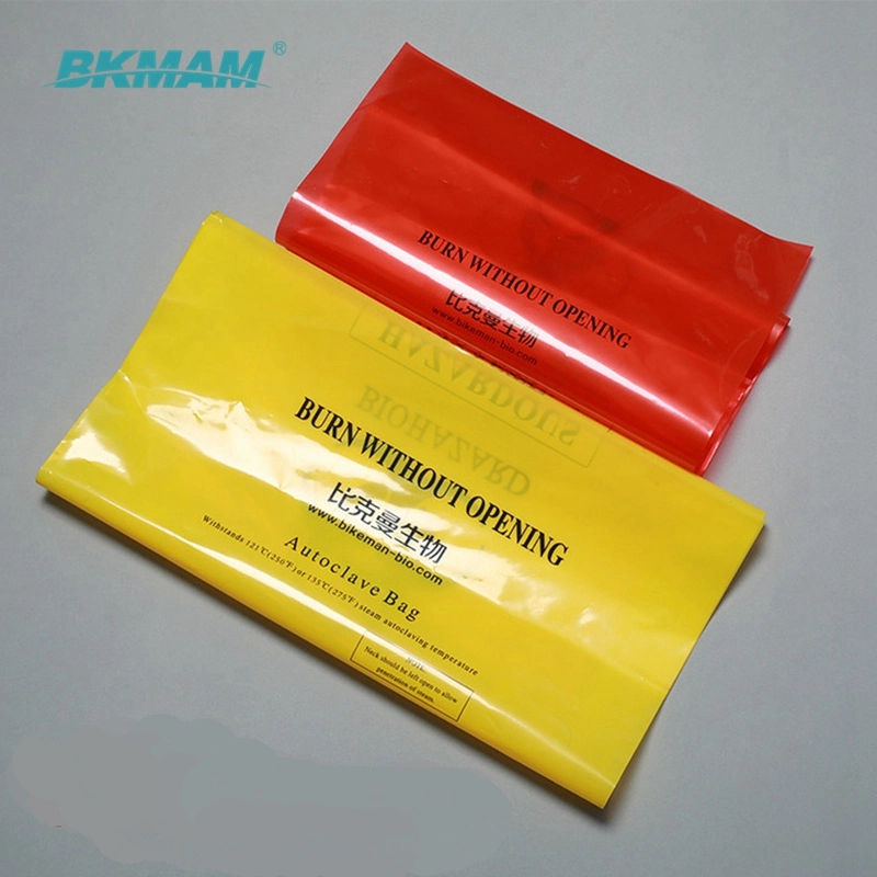 Disposable Yellow Red Bio Hazard Bag for Medical Waste Sterilization Bag