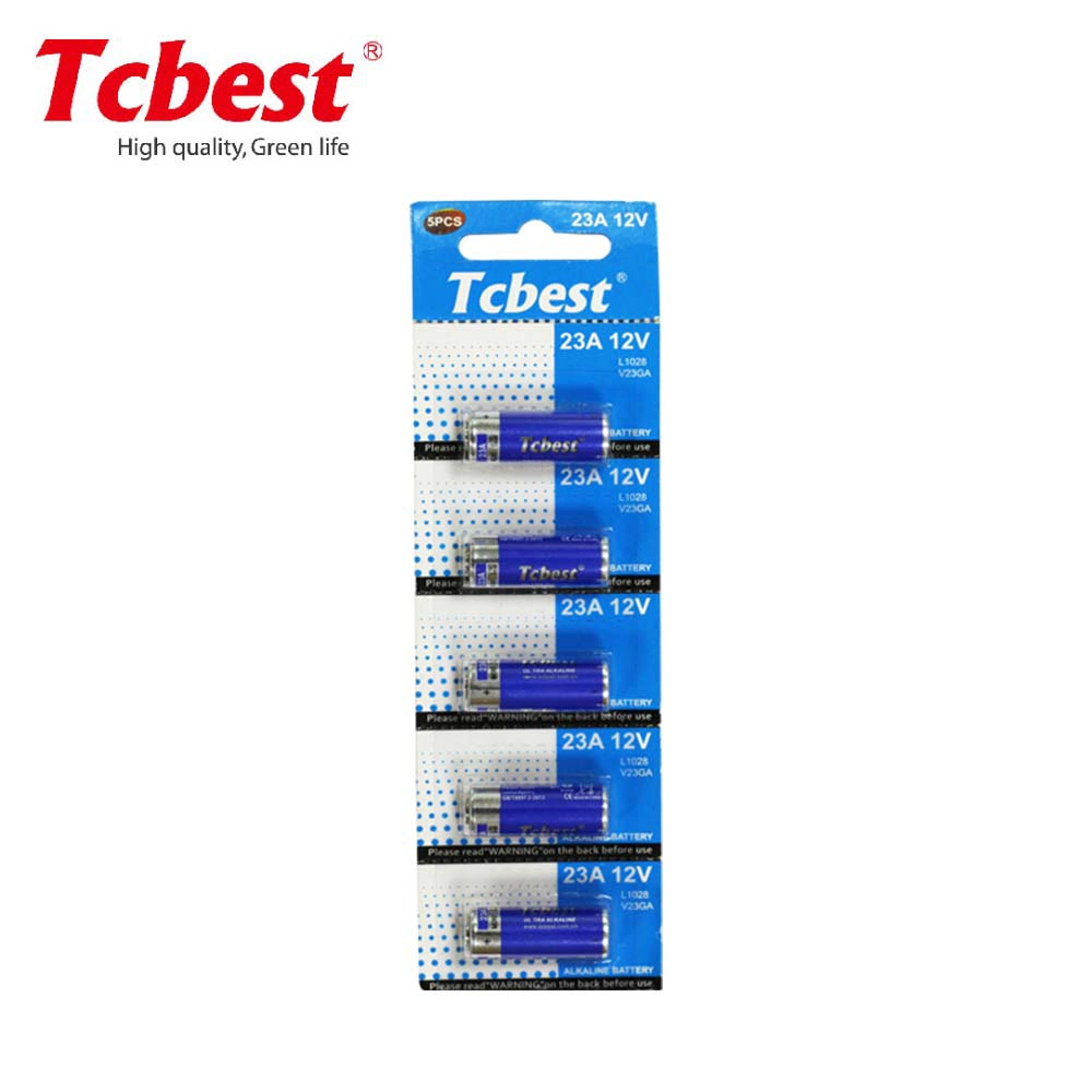 Tcbest 12V Alkaline Battery 27A/23A L1028, A23, Mn21, Ms21, Lr23A Primary Dry Battery for Doorbell/Toys