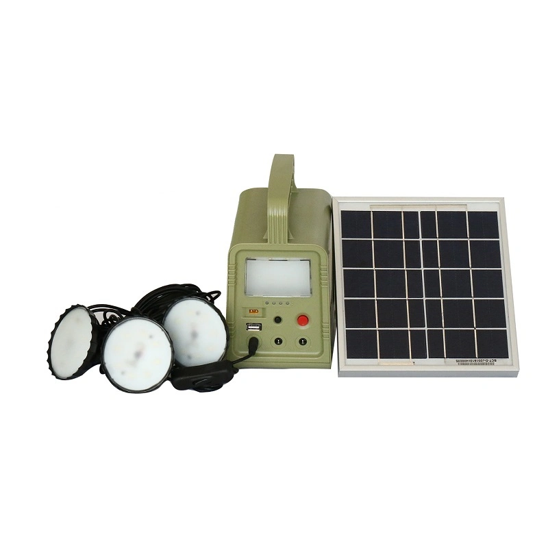 Small Self-Discharge 18W Portable Solar Energy Power Lighting System with Phone Charger for Home and Camping