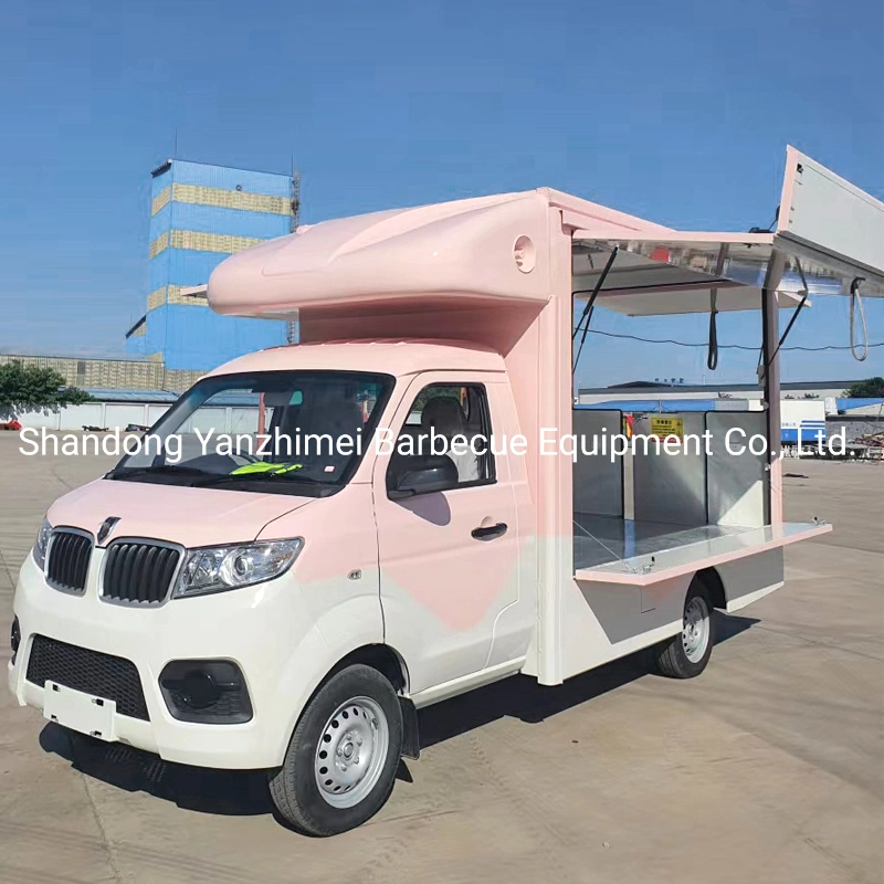 Gasoline Food Truck New Cargo Truck for Transport Fresh Meat and Ice Cream Cooling Van