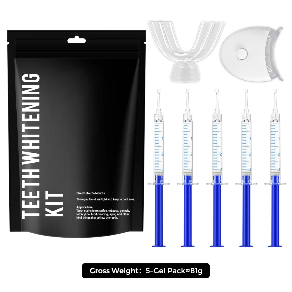 Glorysmile Luxury Home Use Teeth Whitening Kit 5 LED Light Device for Tooth Stain