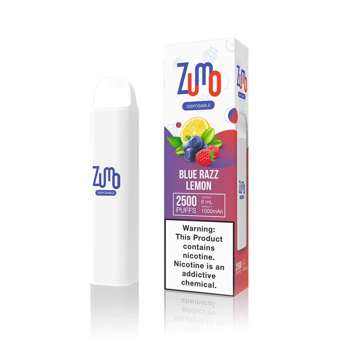 Populaire 12 arômes Pod jetable Vape 6 ml pré-rempli jus 2500 Puffs Vapor ecigarette