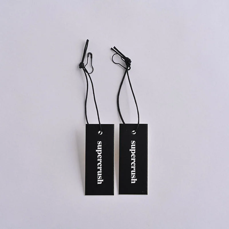 High Grade Hangtags Clothing Swing Hang Tag with PVC OPP Pouch