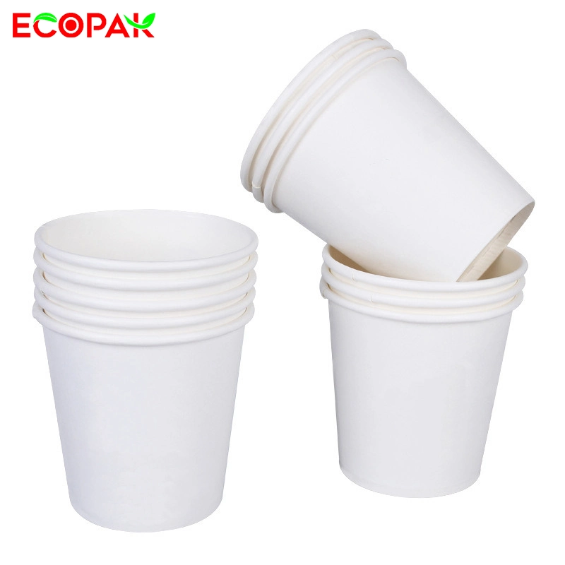 Custom Single Layer Coffee Paper Cup Juice Drink Tea Cup with Lids